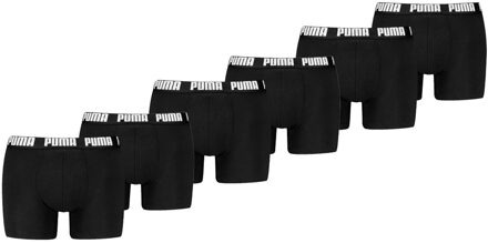 PUMA Boxershorts Everyday Basic 6-pack Black / Black-L Zwart - L