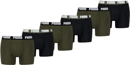 PUMA Boxershorts Everyday Basic 6-pack Forest Night-L Groen - L