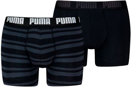 PUMA Boxershorts Everyday Heritage Stripe 2-pack Black / Black-L Black/Black - L