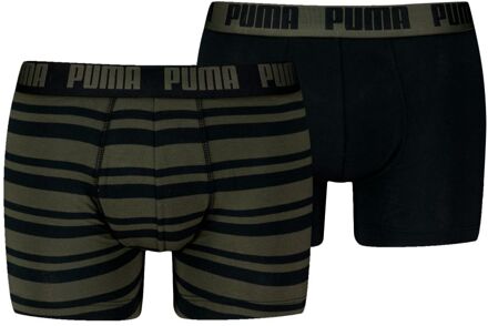 PUMA Boxershorts Everyday Heritage Stripe 2-pack Forest Night Tonal-L - L