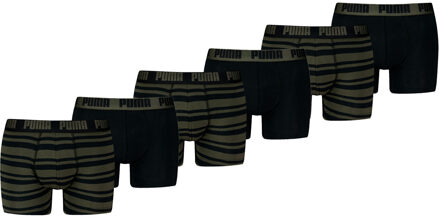PUMA Boxershorts Everyday Heritage Stripe 6-pack Forest Night Tonal-L - L