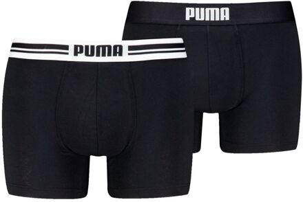 PUMA Boxershorts Everyday Placed Logo 2-pack Black / Black-S Zwart - S
