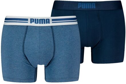 PUMA Boxershorts Everyday Placed Logo 2-pack Denim-L Blauw