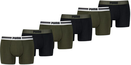 PUMA Boxershorts Everyday Placed Logo 6-pack Forest Night-M Groen - M