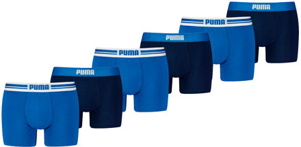 PUMA Boxershorts Everyday Placed Logo 6-pack True Blue-L Blauw