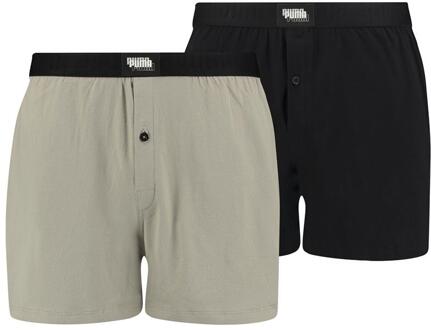 PUMA Boxershorts Men Loose Fit Jersey Sand Combo 2-Pack-S