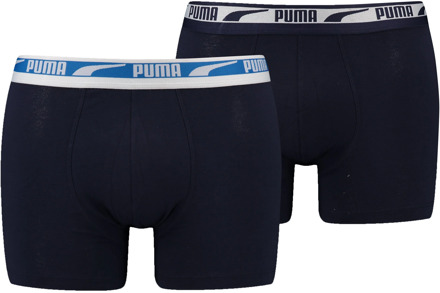 PUMA Boxershorts Multi Logo 2-pack Peacoat-L
