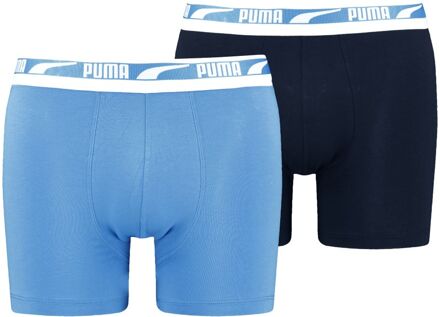 PUMA Boxershorts Multi Logo 2-pack Regal Blue / Black-M