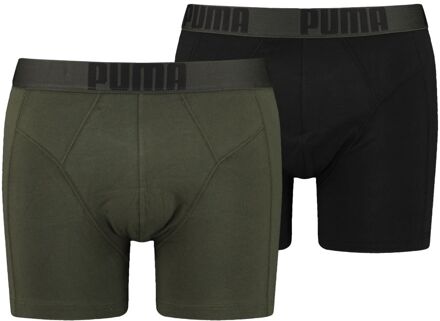 PUMA Boxershorts New Pouch 2-pack Forest Night / Black-M