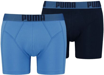 PUMA Boxershorts New Pouch 2-pack Regal Blue / Black-L Blauw,Zwart - L