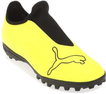 PUMA Boy's Puma Junior Finesse Laceless Turf Football Boots in Yellow - maat EU 36 / UK 3 Geel