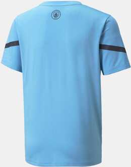 PUMA Boy's Puma Junior Manchester City Fc Prematch Jersey in Blue Lichtblauw - 7-8J / 122-128cm