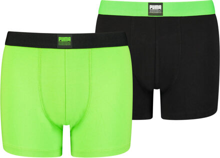 PUMA Boys Boxershorts Placed Logo Green Combo 2-Pack