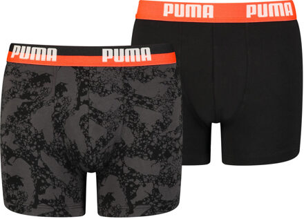 PUMA Boys Camo AOP Boxer Red Combo 2-Pack-122/128 Rood - 122/128