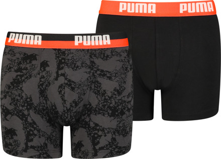 PUMA Boys Camouflage AOP Boxer - Jongens Ondergoed Rood - 140