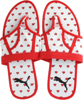 PUMA Brief Case Graphic Damesslippers Zwart/Rood Veelkleurig