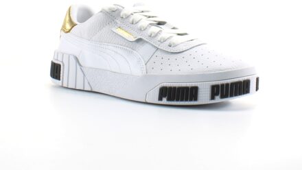 PUMA Cali Bold Wit Leer Dames Veterschoenen 371207 01 - maat EU 37.5 / UK 4.5