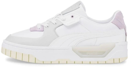 PUMA Cali Dream sneaker van leer met suède details Wit - 40