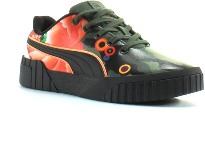 PUMA Cali Peonies Camo Sue Tsai Black Low Lace Up Damestrainers 369388 01 - maat Veelkleurig