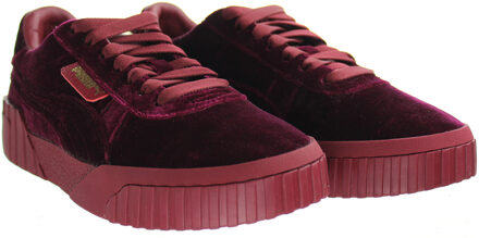 PUMA Cali Velvet Vrouwentrainers Bourgondië Rood