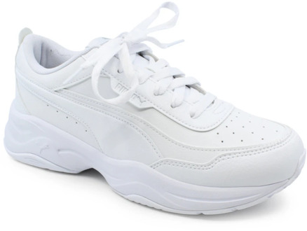PUMA Cilia Mode Sneakers Dames - Puma White-Puma Silver - Maat 38