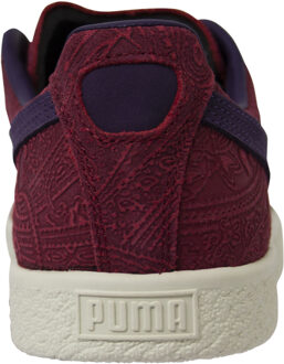 PUMA Classic Clyde Basket Paisley Leather Low Lace Up Herentrainers 369279 01 Rood