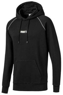 PUMA Classic Logo No2 Hoodie Pullover Sweatshirt Trui Zwart Heren 595251 01 - maat S