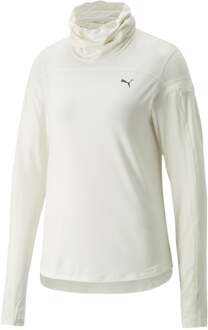 PUMA Cloudspun High Neck Longsleeve Dames-Wit - XS,S,M,L,XL