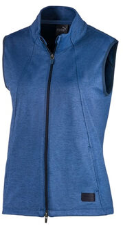 PUMA Cloudspun Warm Up Vest Rits omhoog Blauw Dames Mouwloos 595852 02 - maat M
