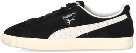 PUMA Clyde Hairy Suede Lage Sneaker Puma , Black , Heren - 41 Eu,42 1/2 Eu,43 Eu,45 Eu,42 Eu,46 Eu,44 Eu,40 EU