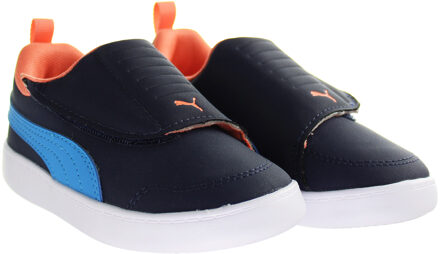 PUMA Courtflex v2 Gevoerde V Kinderen Navy Trainers - maat EU 23 / UK 6 Blauw