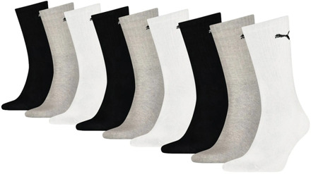 PUMA Crew Sokken Senior (9-pack) zwart - wit - grijs - 39-42