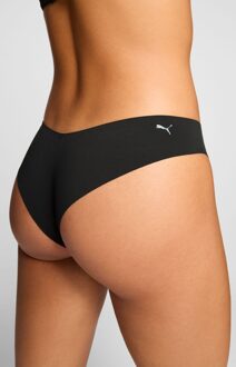 PUMA Dames Brazilian Briefs Microfiber 2-pack Zwart-L - L