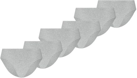 PUMA Dames Briefs Invisible Cotton 6-pack Light Grey Melange-M Grijs