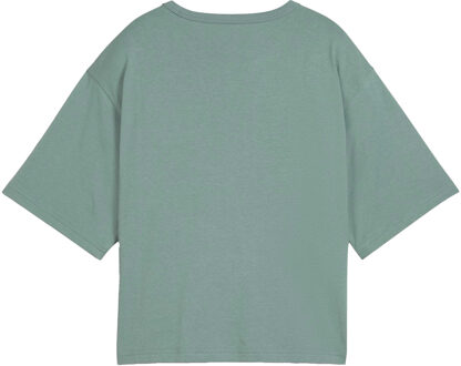 PUMA Dames Class Cropped Relaxed Fit T-shirt (Groen) - XL