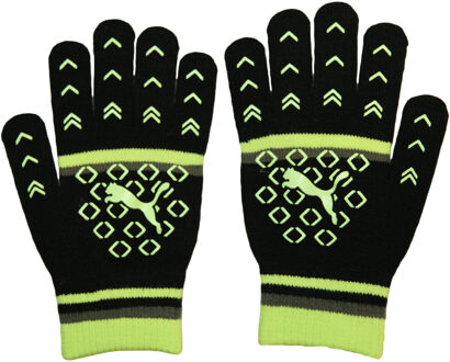 PUMA Dames/Dames Gestreepte Handschoenen (Zwart/Hi-Vis geel)
