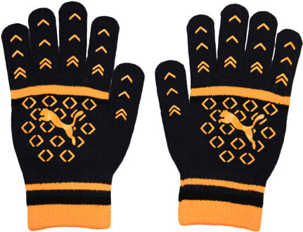 PUMA Dames/Dames Gestreepte Handschoenen (Zwart/Oranje) - maat
