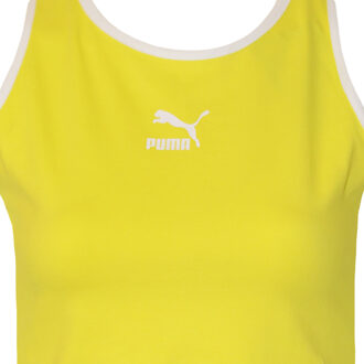 PUMA Dames/Dames Klassiekers Geknipte Tank (Brandend Geel) Geel/wit - L
