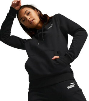 PUMA Dames ess+ geborduurde hoodie - maat M Zwart
