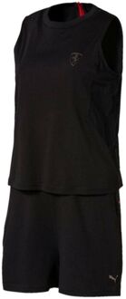 PUMA Dames Ferrari Jump Suit All In One Playsuit Mouwloos Zwart 572826 01