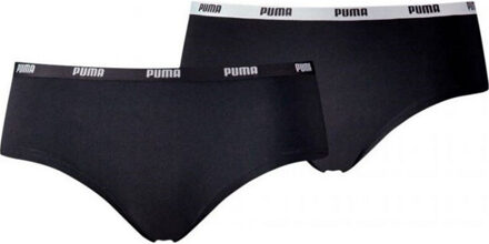 PUMA Dames hipster slips (set van 2) Zwart - XS