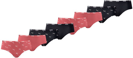 PUMA Dames Hipsters Cat Logo 8-pack Zwart/Heartfelt-XS - XS