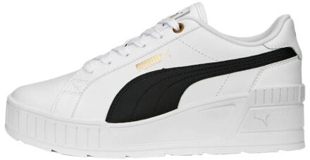 PUMA Dames karmen leather wedge trainers Wit - 38