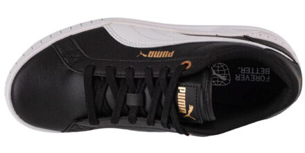 PUMA Dames karmen leather wedge trainers Zwart - 37,5