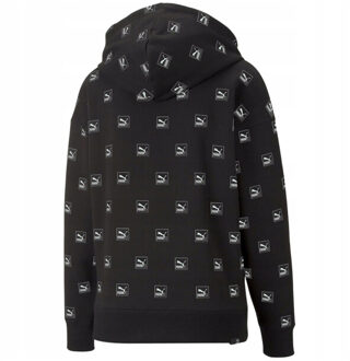 PUMA Dames love all-over print hoodie - maat L Zwart