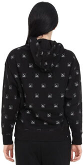 PUMA Dames love all-over print hoodie Zwart