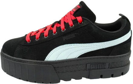 PUMA Dames mayze dua lipa leren trainers Zwart - 38