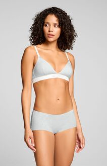 PUMA Dames Mini Shorts Invisible Cotton 2-pack Light Grey Melange-XXL Grijs - XXL