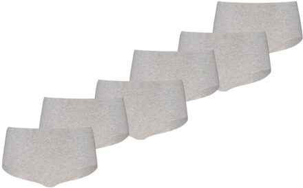 PUMA Dames Mini Shorts Invisible Cotton 6-pack Light Grey Melange-S Grijs