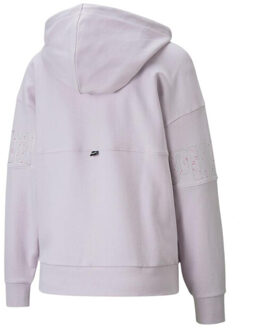 PUMA Dames power stardust logo hoodie Paars - XL
